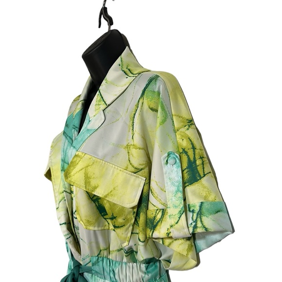 Jeannie Mai x I.N.C Button Down Short Sleeve Tie Dye Midi Dress Sz XS - Picture 8 of 14